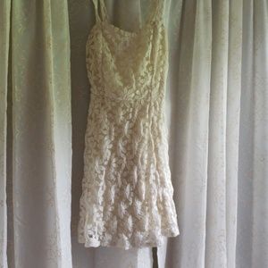 Floral eggshell dress